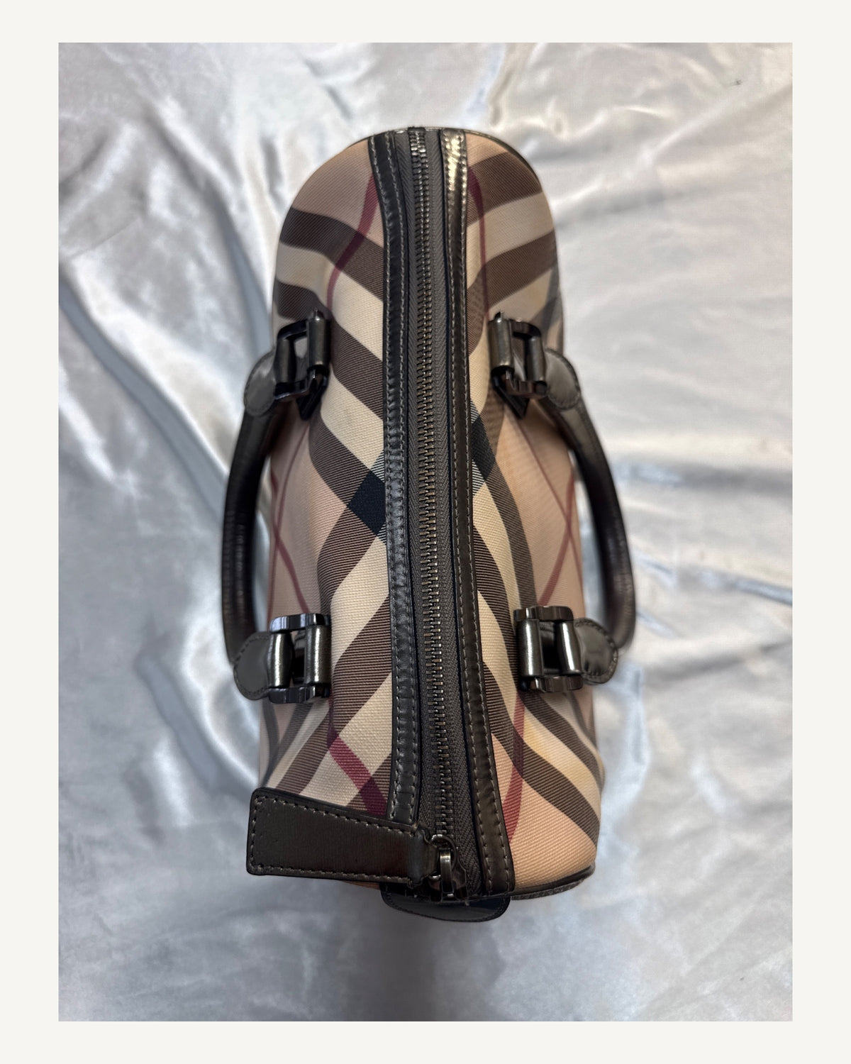 Burberry Nova Check Boston Bag in Metallic
