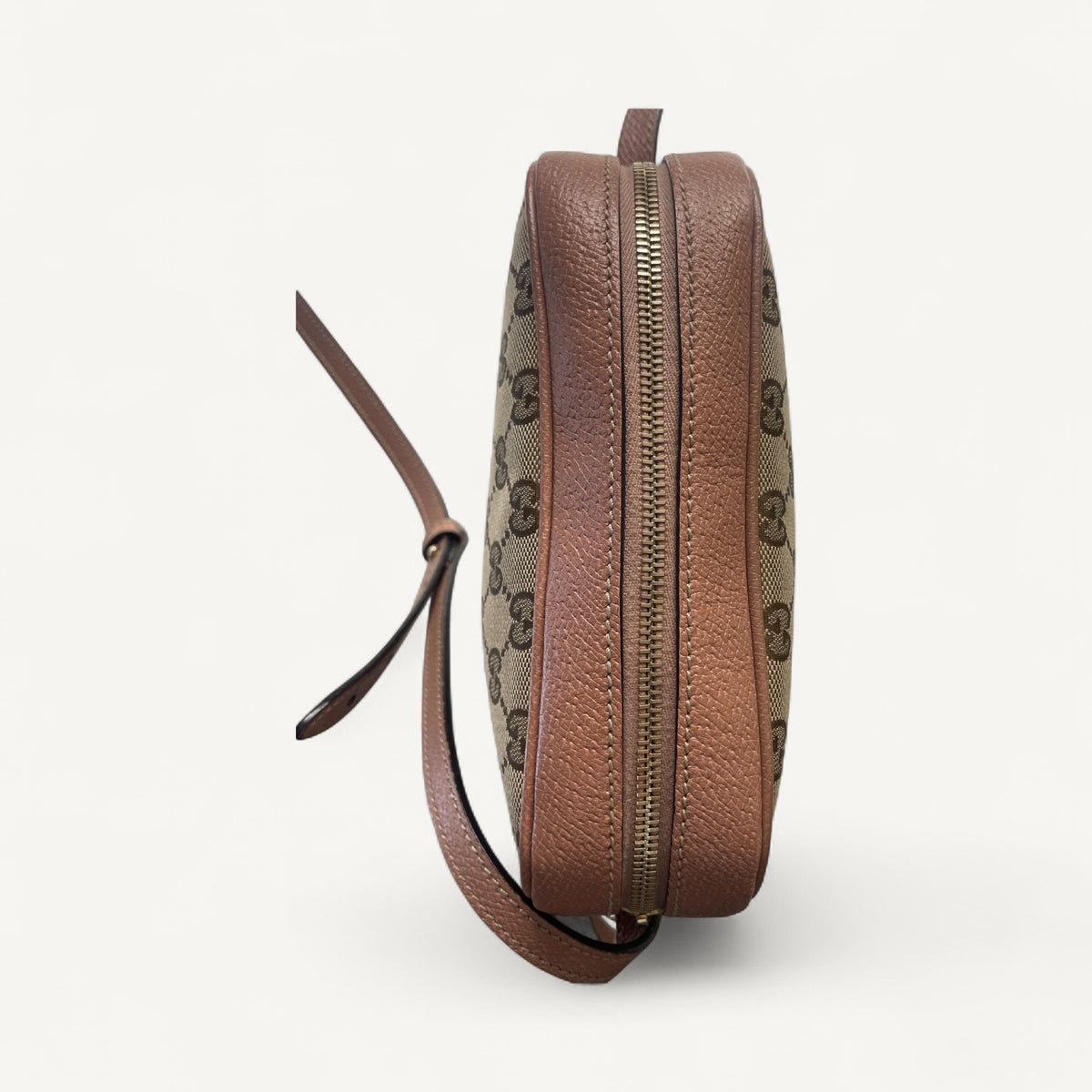 Gucci GG Canvas Bree Camera Crossbody in Pink