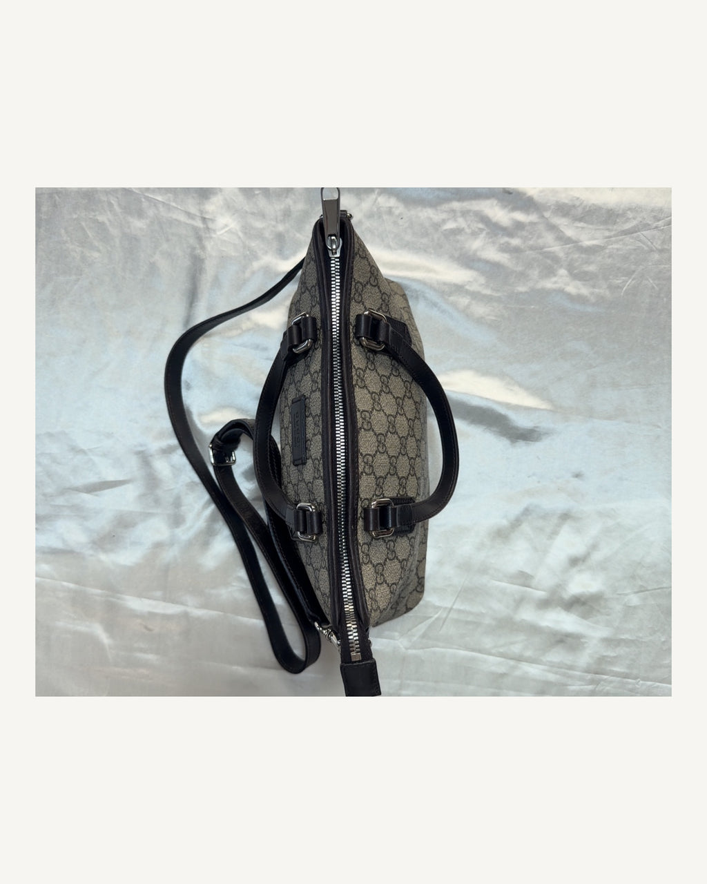 Gucci Supreme Convertible Tote Messenger in Dark Brown