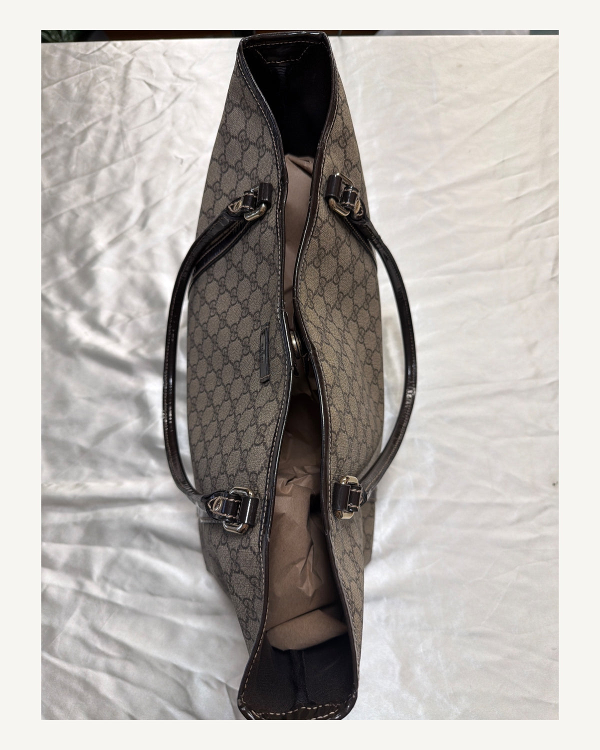 Gucci Supreme Joy Tote Medium in Dark Brown
