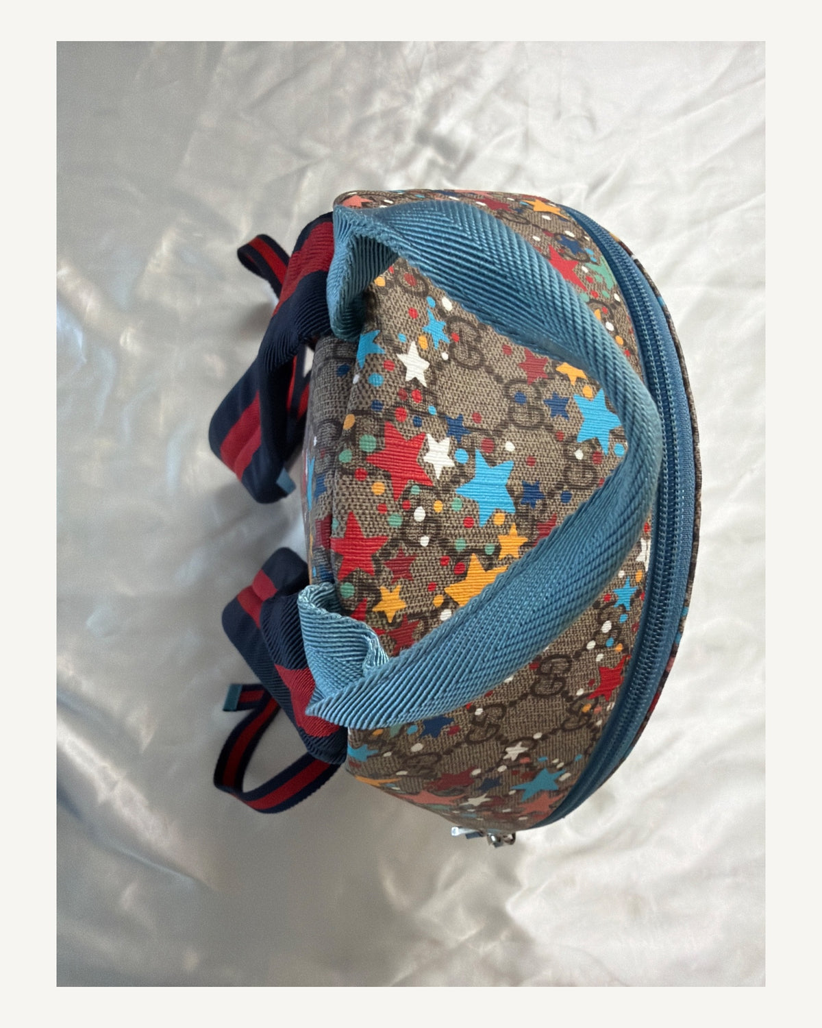 Supreme Backpack Stars Monogram Multicolor in Blue