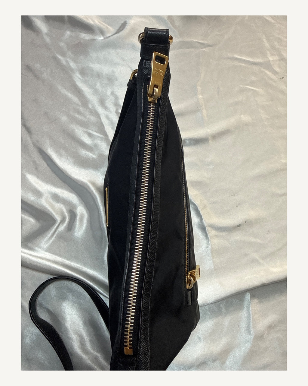 Prada Nylon Sling Crossbody Bag in Black
