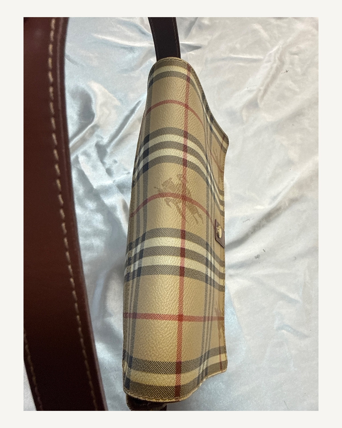 Burberry Haymarket Check Hobo in Brown