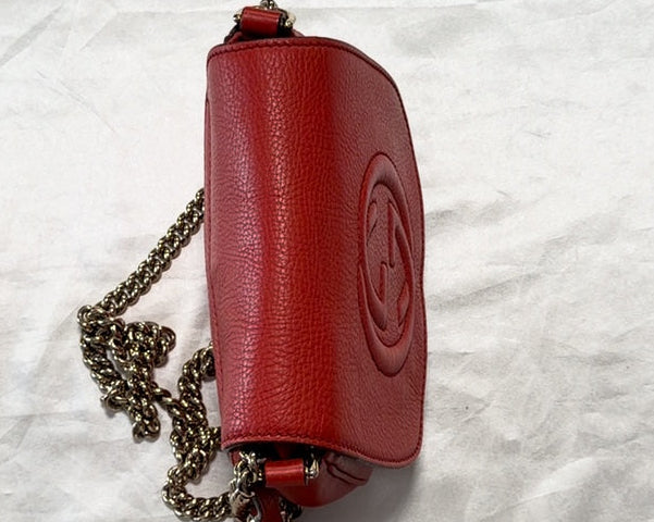 Gucci Soho Interlocking GG Crossbody Small in Red