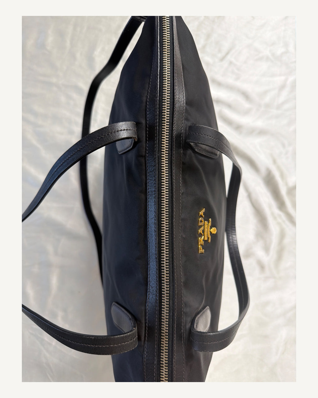 Prada Nylon Tessuto Saffiano Convertible Tote Crossbody Sling in Black