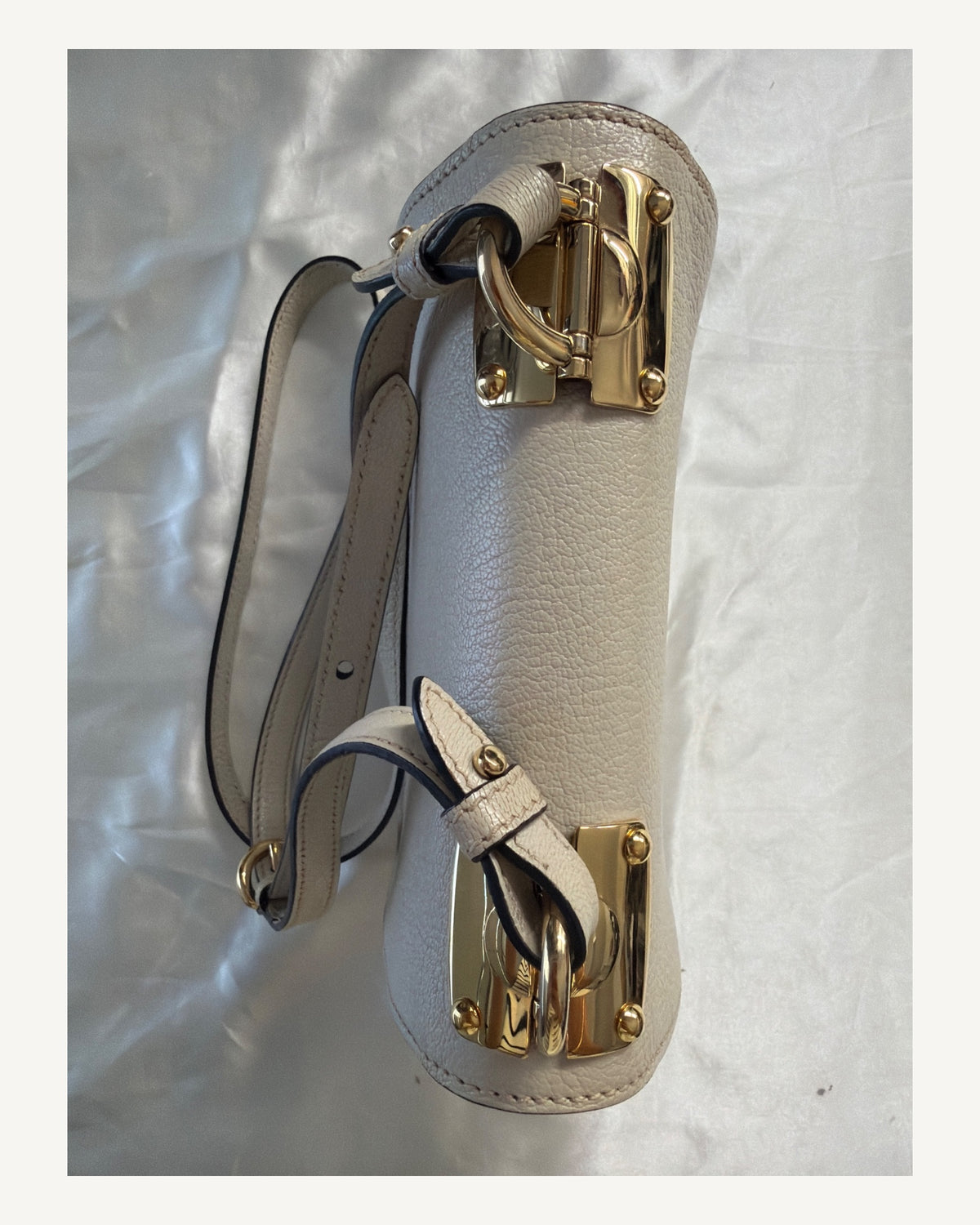 Miu Miu Flap Crossbody Messenger in Cream
