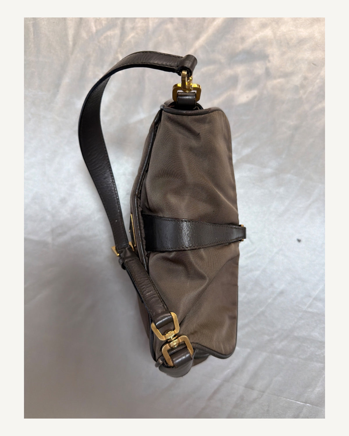 Prada Nylon Tessuto Flap Hobo Hobo Bag in Green