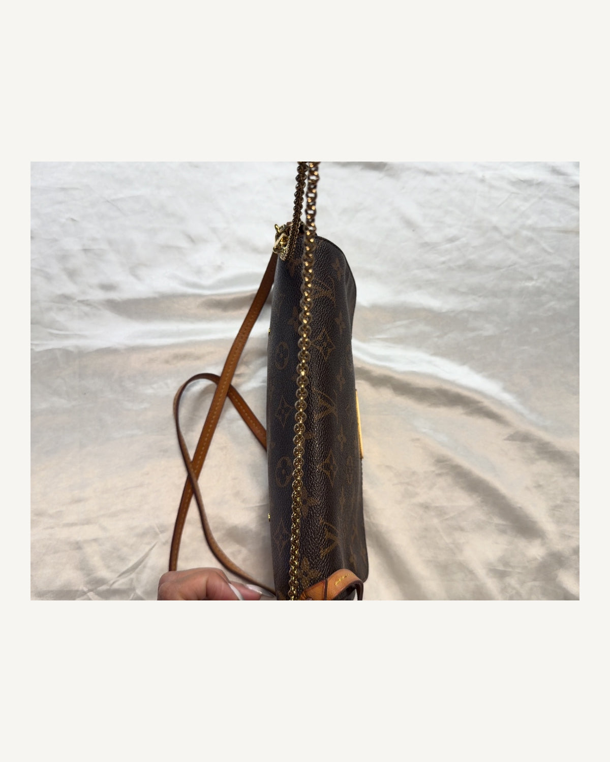 Louis Vuitton Monogram Canvas Flap Crossbody in Brown