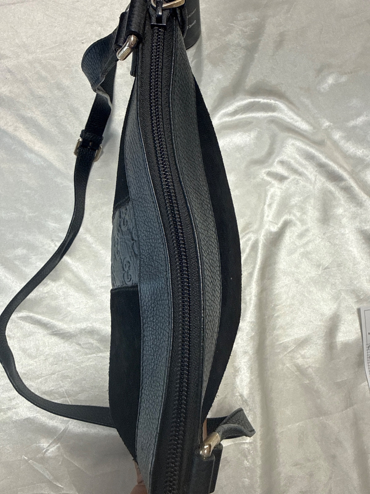 Gucci GG Embossed Crossbody Bag in Black