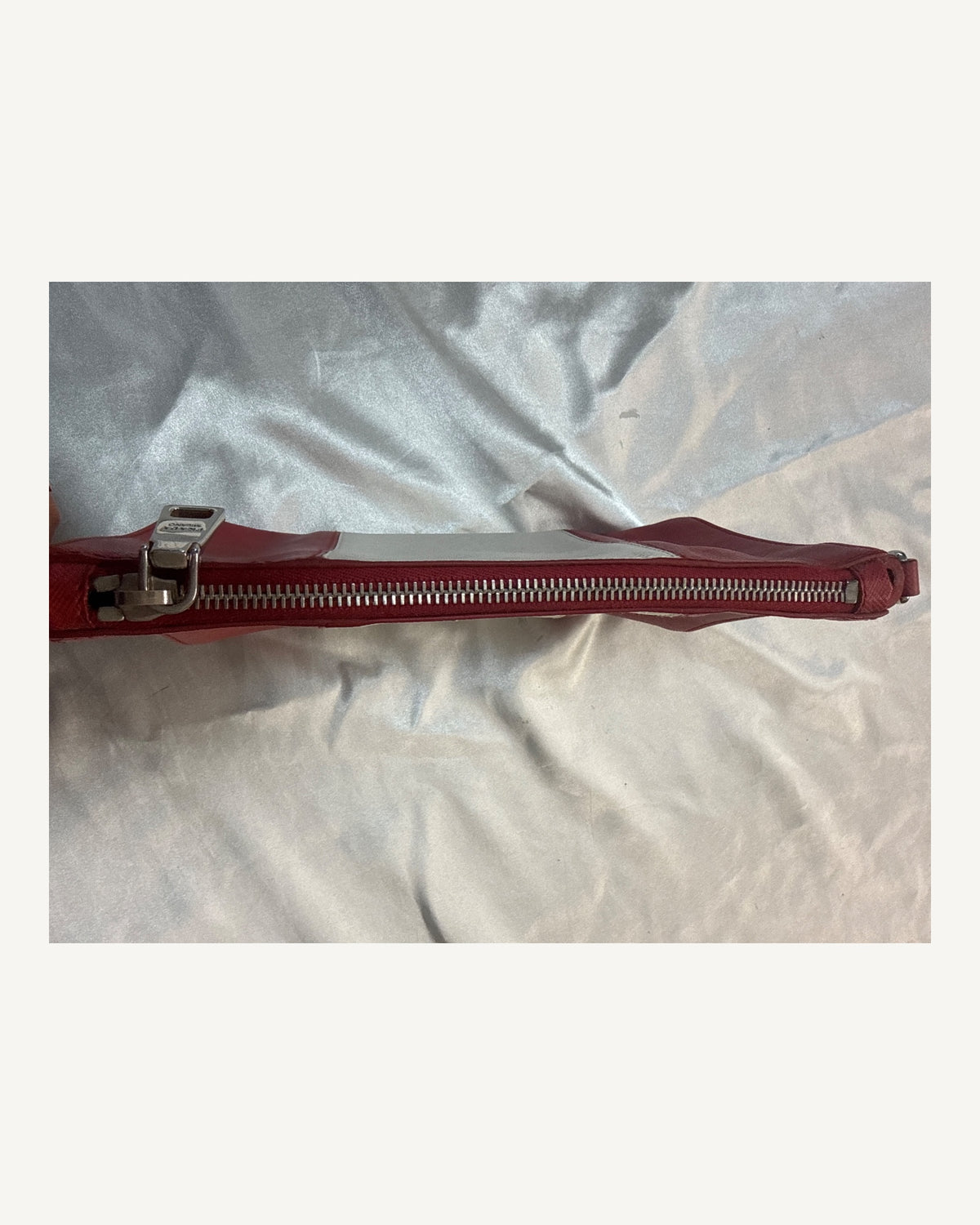 Prada Red White Clutch in White & Red